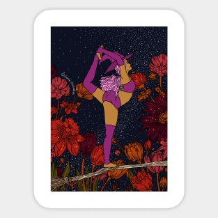 Halloween Witches Namaste Dancer Yoga Sticker